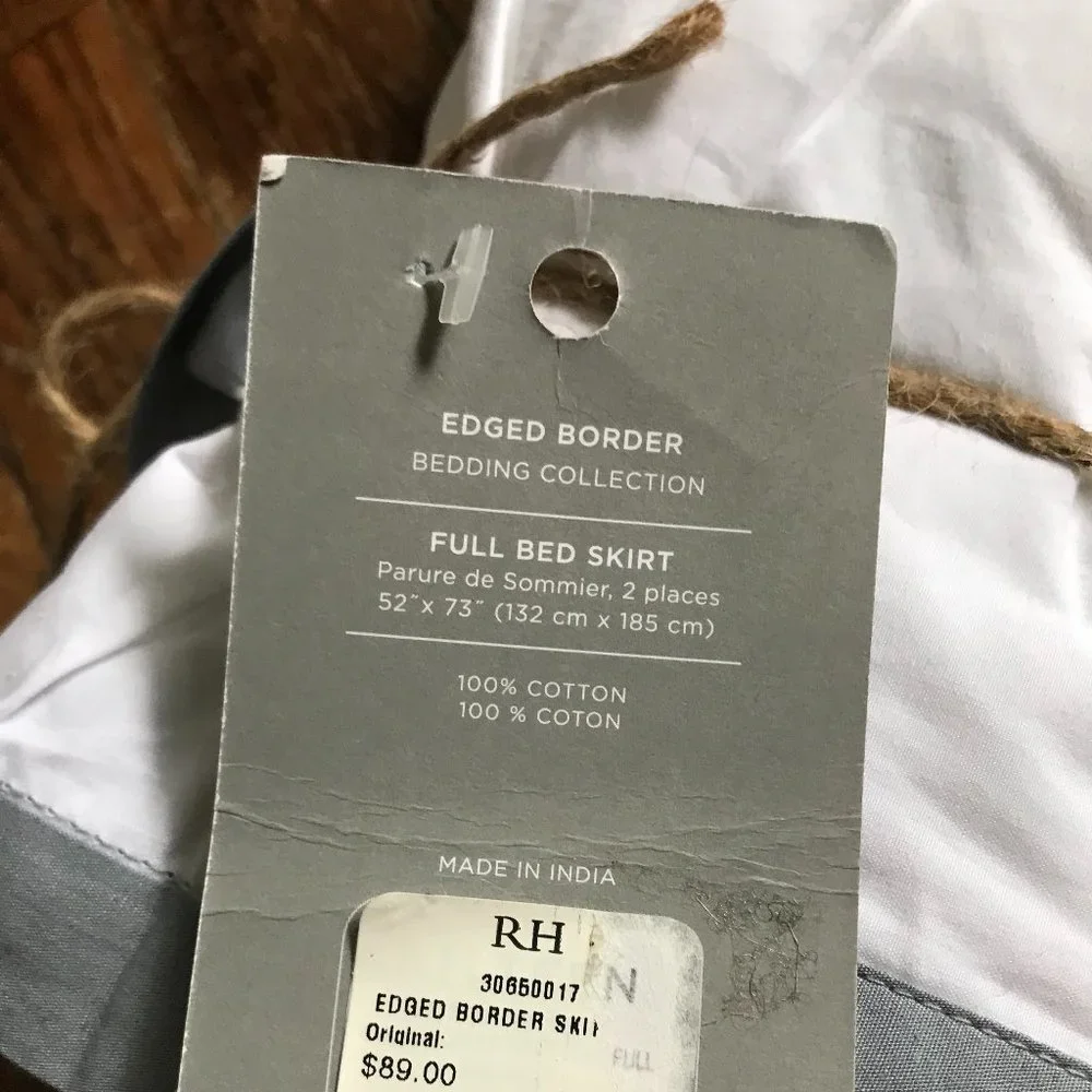 Restoration Hardware White and Blue Bedding